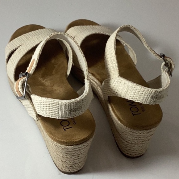 Womens Audrey Natural Metallic Wedge Sandal - Picture 6 of 10